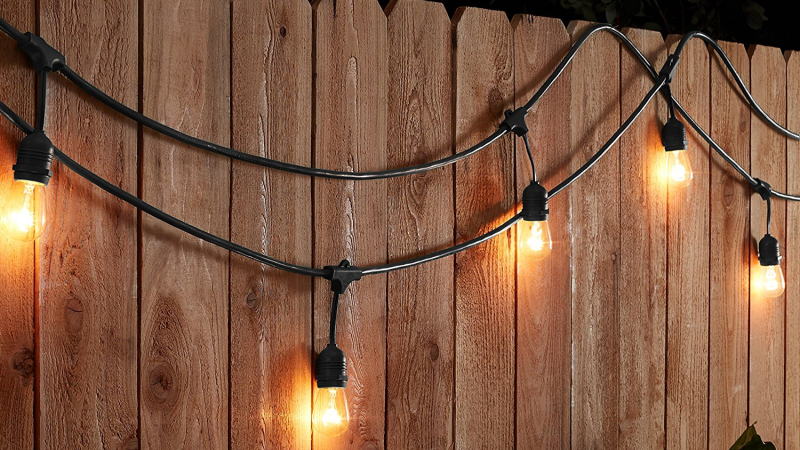 AmazonBasics Outdoor Weatherproof String Lights | $35 | AmazonMpow Outdoor Dimmable Weatherproof String Lights | $35 | Amazon